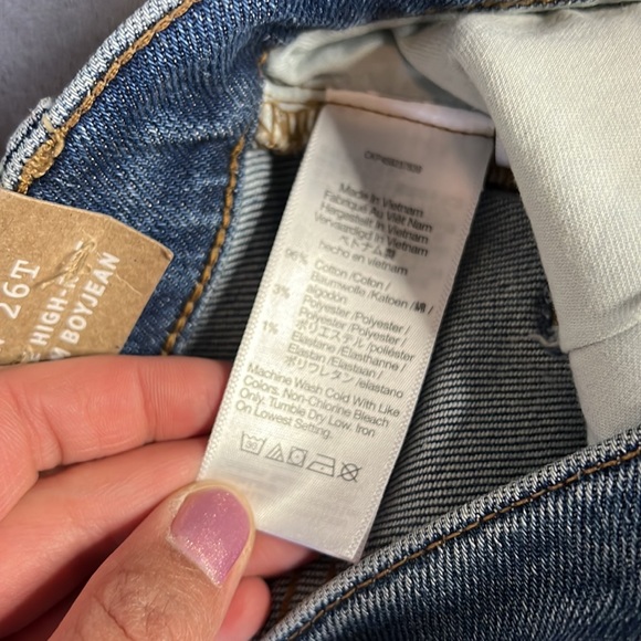 NWT Madewell High Rise Slim Boyjan size 26 Tall - Picture 5 of 10